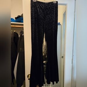 Killstar Black Patterned Flare Pants